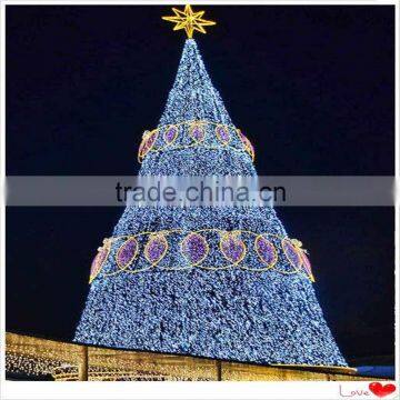 SJ2017500124 7m outdoor xmas tree artificial PVC colorful lighting christmas tree for christmas festival