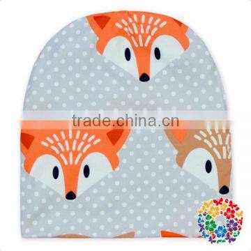 Smart Fox Printing Soft Cotton Newborn Girls Boy Hats Baby Beanies