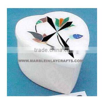 Efficent Heart Shape Marble Inlay Box, Corporate Gift