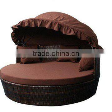 rattan round rocking sofa cum bed