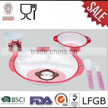 Cartoon print plastic dinner set melamine tableware manufacturer