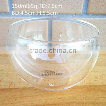 150ml 5oz double wall glass coffee cup double wall glass cup