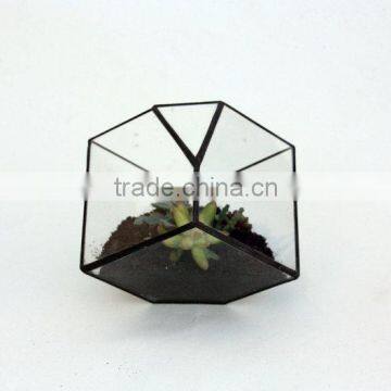 Stained Glass Small Cube Airplant Cactus Terrarium photo-3