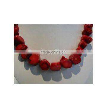 Wholesale 18" 12-15mm Red Original Coral Beads Necklace photo-2