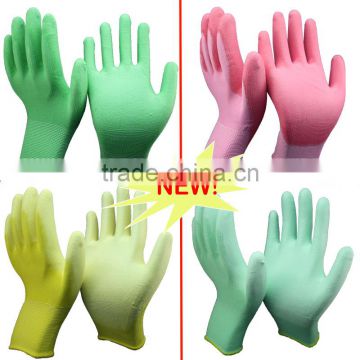 NMSAFETY PPE products different color pu dipping working gloves