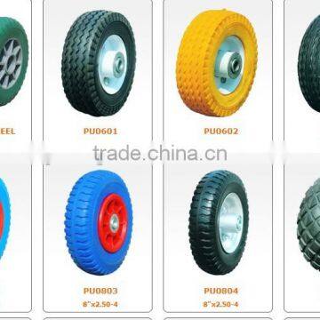 Flat Free Wheel pu Wheel 3.00-4 Solid Wheel photo-6