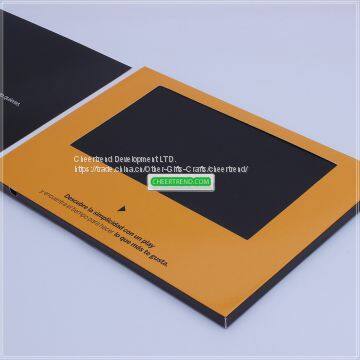 High Lamination LCD Video Brochure / Video Greeting Cards With Touch Screen
