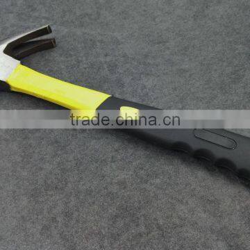 labor-saving comfortable Claw Hammer with Fibreglass Handle