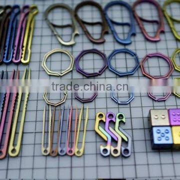 TK-2307 30MM Titanium Alloy TC4 Octagon Key Chain Key Ring photo-6