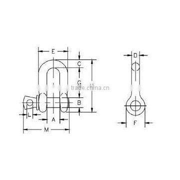 ATLI SKC-M4-G210 US Type Screw Pin Anchor D Shackle photo-2