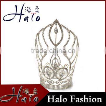 H172-121 Beauty Jewelry Rhinestone Fashion Big Pageant Crown