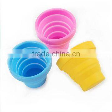 Cheap 200ml 7oz food grade silicone collapsible foldable flexible cup