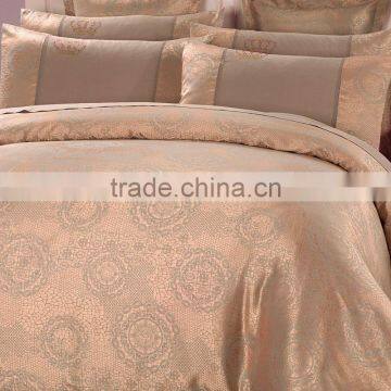 Bedding Sets 4pcs Cotton Satin Jacquard Duvet Quilt Bed Covers King Queen Size Luury Golden Bedclothes Comforters Bedlinen. photo-2