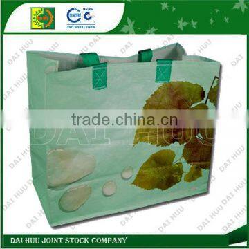Fashional colorful PP woven bag for shopping laminated with BOPP