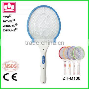 Hot sale anti mosquito ZHOUYU rechargeable mosquito bat with LED light