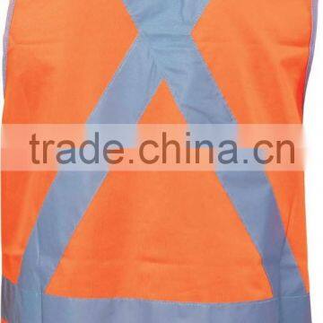 Fluorescent120gsm100%polyester HiVis SAFETY VESTS