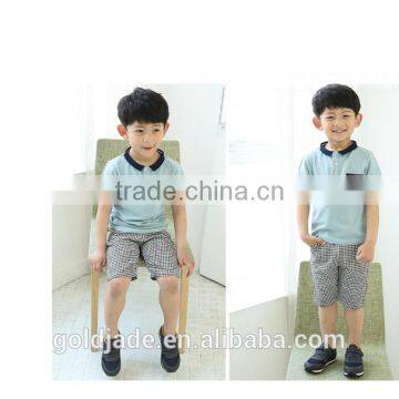 Custom 100% Cotton Children School Uniform Blank T-shirt Kids Polo T-shirt photo-4