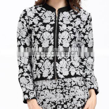 Domin Fashion Silver Yarn Embroider and Beading 2pcs Set Women's Coat photo-2