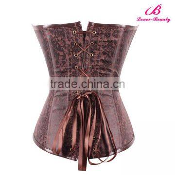 Overbust Corset Shapewear Waist Trimmer Corset Slim Women Brown Color photo-5
