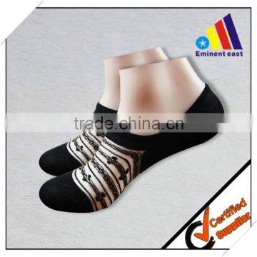 wholesale / customized summer cool thin lady glass crystal silk black socks