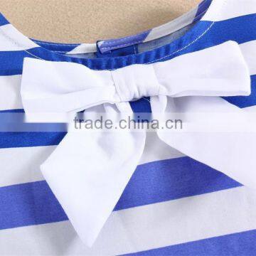 Summer Dresses Strips Design Mom and Bab Fashion Simple Beautiful Dress for Infant and Toddler Girls