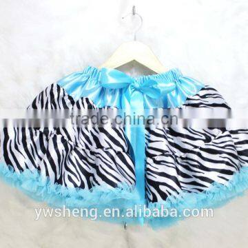 Baby Boutique Brand Name Clothing Christmas Costume Satin Chevron Pettiskirt Dance Wear Skirts for Young Girls photo-3