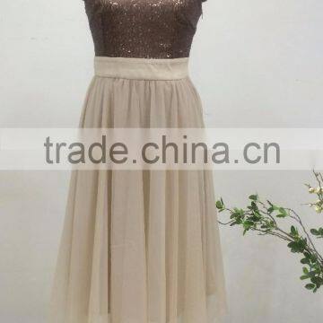 Latest Machine Made Sequin Ladies Fashion Party Dress