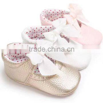 Wholesale Shoes Baby Moccasins Soft Bow Tie Princess Cute Fancy Baby Grils Shoes photo-4
