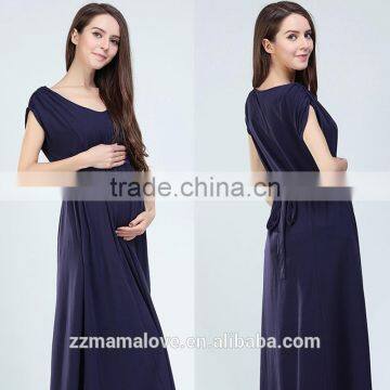 MamaLove Europe Long Maternity Clothes Maternity Dress Breastfeeding Dresses Maxi Nursing Dresses photo-2