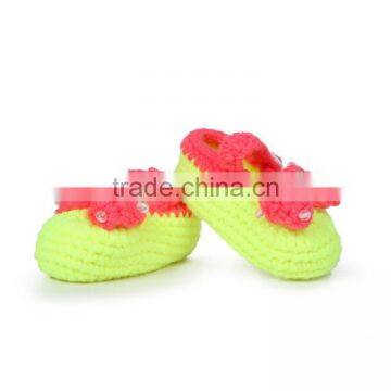 Sequin Instep Strap New Design Handmade Crochet Baby Shoes photo-5
