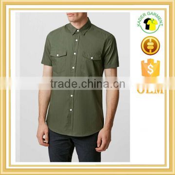 wholesale mens shirt short sleeve shirt with pocket latest design shirt