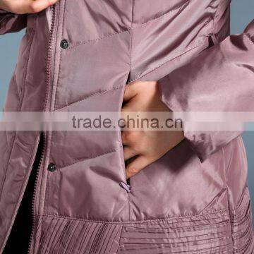 2016 New Fashion Slim Belt Hoody Women Winter Jacket photo-4