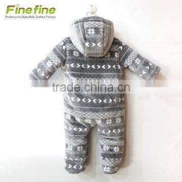 Long-Sleeved Cotton One Piece Winter Design Smocked Baby Romper photo-4