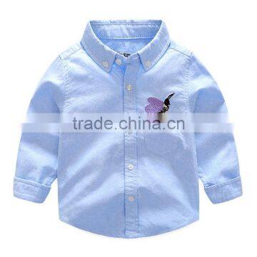 S33474W Boy's Shirts 2017 Fashion Long Sleeved Baby Shirt photo-3