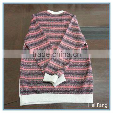 Fashion Design Printed Teen Girls Stipped Sleeve and Back T Shirt, Factory OEM Made Long Sleeve T Shirt photo-4