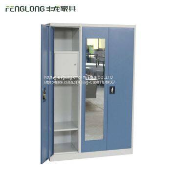 Steel School Furniture Changing Room Used Student Clothes Storage 3 Door Locker for Sale photo-2