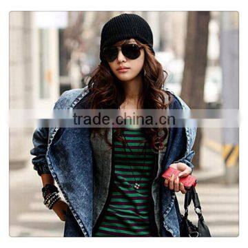 Spring New Design European Style Women Oversize Hooded Denim Trench Coat photo-3