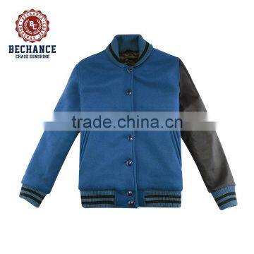 new design men's leather Varsiry jacket, breathable quilted bomber jacket