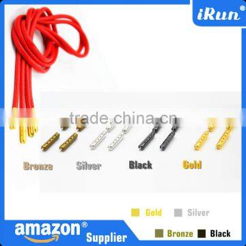 Shoelace Bullet Metal Ends Aglet Repair Shoe Lace Tips Replacement DIY (Gold/Silver/Bronze/Black) - Metal Shoelace Tipping