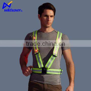 Running motorcycle reflective climbing safety belt with adjustable buckle