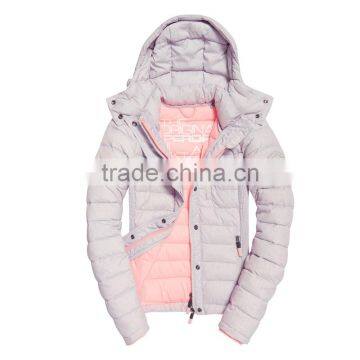 Women's Slim Double Zip Stay Warm Soft Quilted Hooded Winter Jackets photo-4