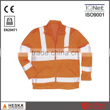 Safety EN20471 cotton high visibility 3m protection men's reflective jacket