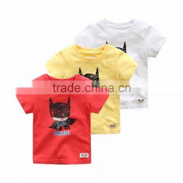 Wholesale summer cotton short sleeves boys kids round neck t-shirt