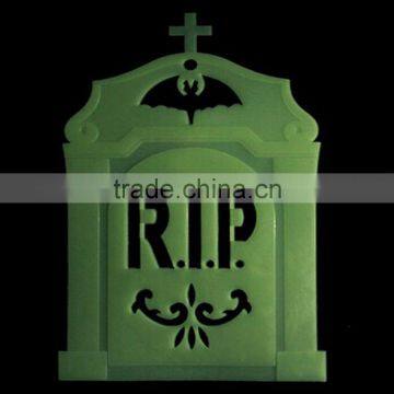 Glow in Dark Luminous Fluorescent Halloween Party Hanging Decoration Plastic Skull Tomb Ghost Hanging Decoration photo-3