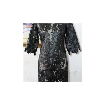 PU Embroidery Dress