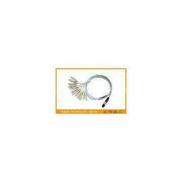 OM3 10G MTP MPO Cable 7.8mm Ferrule SC 900um , Multi Fiber Optic Pigtails