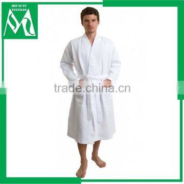 waffle weave sauna bathrobe kimono collar wholesale