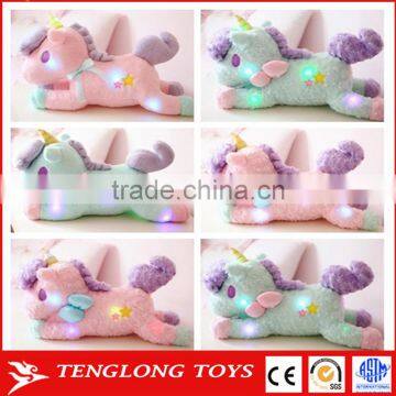 OEM Approval 55cm light up stuffed animal unicorn plush toy