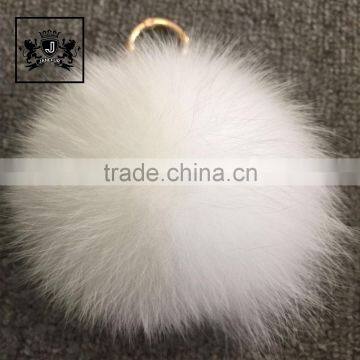 Lovely Pom Pom Ball Real Fox Fur Balls Keychain Gadgets
