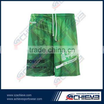 plain color side logo polyester lacrosse shorts for youth